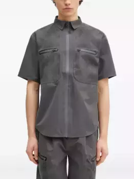 Рубашка на молнии с перфорацией Alpha Industries, серый