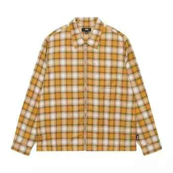 Рубашка на молнии в клетку Stussy Eddie, горчичный