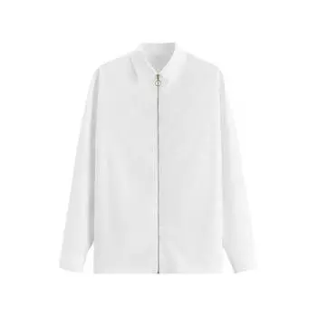 Рубашка на молнии Zara Zip-Up, белый