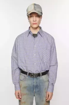 Рубашка на пуговицах Acne Studios, цвет Cornflower Blue/yellow