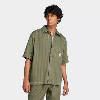 Рубашка на пуговицах ADIDAS ORIGINALS, зеленый