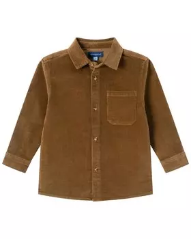 Рубашка на пуговицах Andy & Evan Garment Washed Cord, коричневый