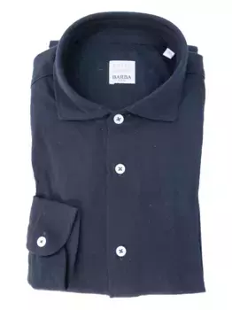 Рубашка на пуговицах Barba, синий