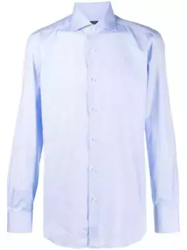 Рубашка на пуговицах Barba, синий