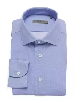 Рубашка на пуговицах Bird Eye Tech Corneliani, синий