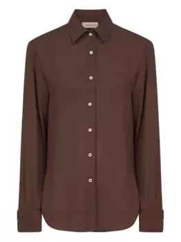 Рубашка на пуговицах Blanca Vita, коричневый