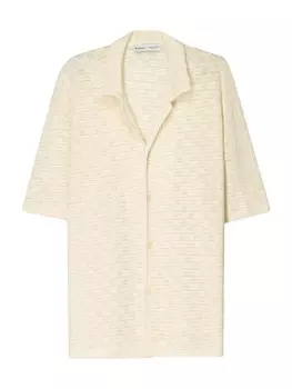 Рубашка на пуговицах Comfort fit Bershka, бежевый