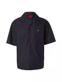 Рубашка на пуговицах Comfort fit HUGO Espino, черный