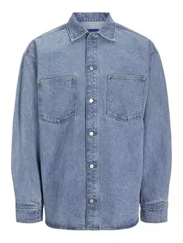 Рубашка на пуговицах Comfort fit JACK & JONES, синий деним