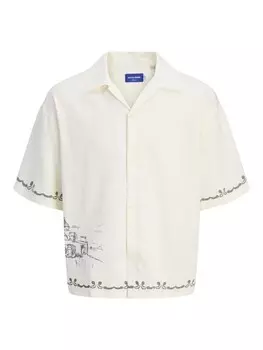 Рубашка на пуговицах Comfort fit JACK & JONES, белый