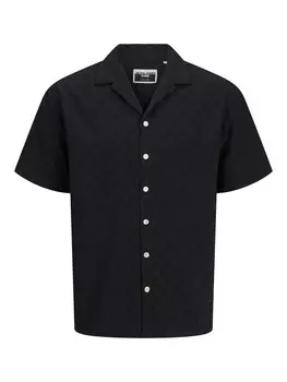 Рубашка на пуговицах Comfort fit JACK & JONES, черный