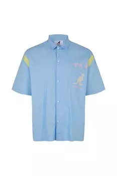 Рубашка на пуговицах Comfort fit KANGOL Austin, дымно-синий