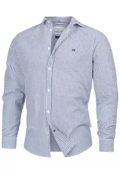Рубашка на пуговицах Comfort fit Kronstadt Arlin, небесно-синий