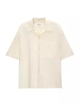 Рубашка на пуговицах Comfort fit Pull&Bear, песочный