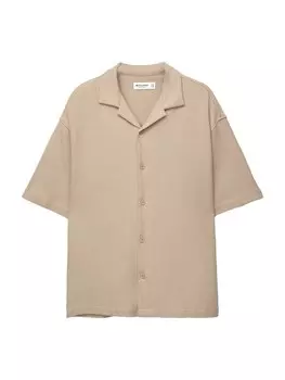 Рубашка на пуговицах Comfort fit Pull&Bear, цвет Mocha