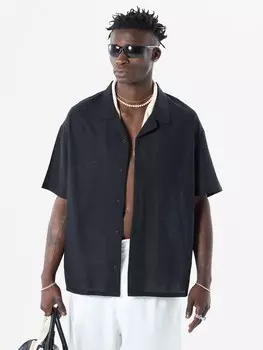 Рубашка на пуговицах Comfort fit VAMOS CLO Yucca, черный