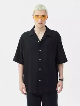 Рубашка на пуговицах Comfort fit VAMOS CLO Bleeding Heart, черный