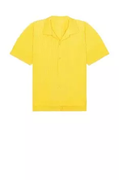 Рубашка на пуговицах Homme Plisse Issey Miyake, желтый