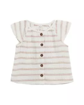 Рубашка на пуговицах из цветного органического материала Lena Muslin Colored Organics, серый