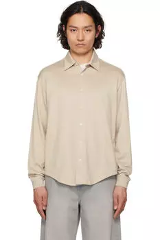 Рубашка на пуговицах из джерси Off-White с длинными рукавами Lady White Co.