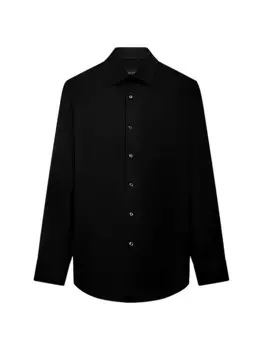 Рубашка на пуговицах из хлопка Tech Bugatchi, черный