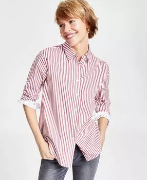 Рубашка на пуговицах из хлопкового поплина для юниоров Self Esteem, мульти