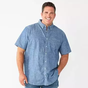 Рубашка на пуговицах из поплина Big & Tall Sonoma Goods For Life