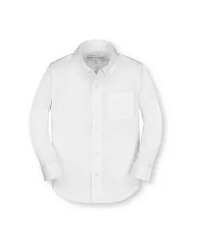 Рубашка на пуговицах из поплина для мальчиков Hope & Henry, белый