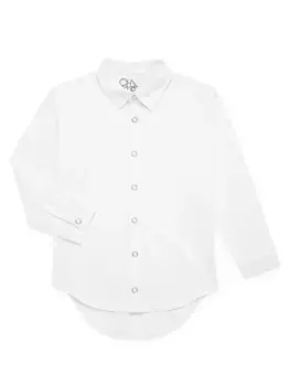 Рубашка на пуговицах из поплина для маленьких мальчиков с длинными рукавами Chaser, белый
