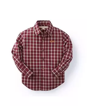 Рубашка на пуговицах из поплина для маленьких мальчиков, для новорожденных Hope & Henry, красный