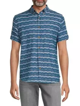 Рубашка на пуговицах из саржи в клетку в клетку Ben Sherman, темно-синий