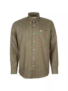 Рубашка на пуговицах из термотканой ткани Henderson Barbour, оливковый