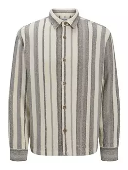 Рубашка на пуговицах JACK & JONES Comfort fit Button Up Shirt, цвет grey/dark grey