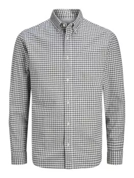 Рубашка на пуговицах Jack & Jones Junior Regular fit Button Up Shirt, цвет light grey/dark grey