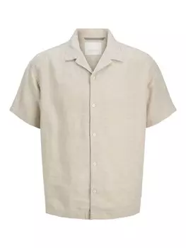 Рубашка на пуговицах JACK & JONES, светло-серый