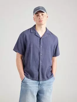 Рубашка на пуговицах классического кроя Abercrombie & Fitch, темно-синий