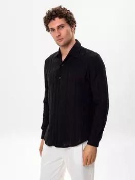 Рубашка на пуговицах классического кроя Antioch, черный