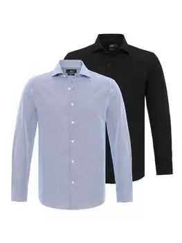 Рубашка на пуговицах классического кроя Antioch, цвет Dusty blue/Black