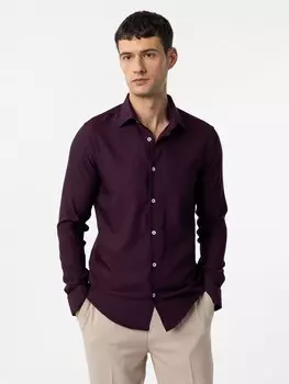 Рубашка на пуговицах классического кроя Antioch Johan, фиолетовый
