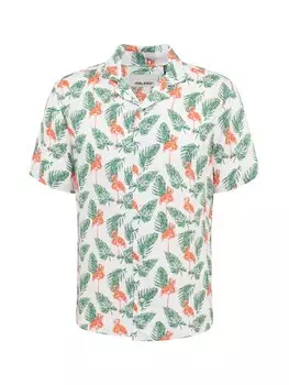 Рубашка на пуговицах классического кроя BLEND, цвет Green/White