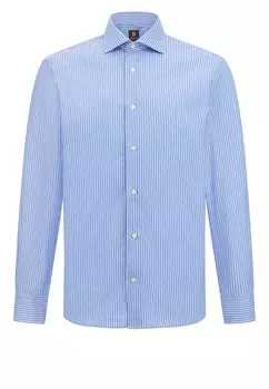 Рубашка на пуговицах классического кроя Boggi Milano, синий