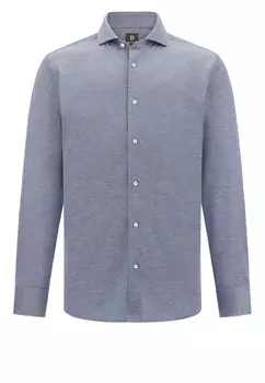 Рубашка на пуговицах классического кроя Boggi Milano, синий