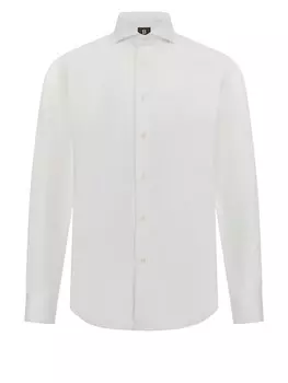 Рубашка на пуговицах классического кроя Boggi Milano, белый