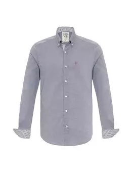 Рубашка на пуговицах классического кроя By Diess Collection, пятнистый серый