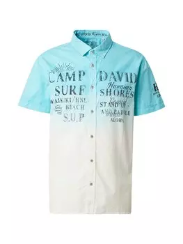 Рубашка на пуговицах классического кроя CAMP DAVID, цвет Navy/Aqua