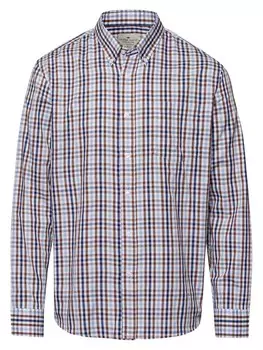 Рубашка на пуговицах классического кроя CROSS JEANS, цвет marine blue/Light blue