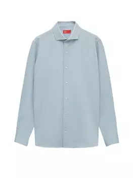 Рубашка на пуговицах классического кроя D’S Damat, пастельный синий