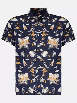 Рубашка на пуговицах классического кроя Deeluxe Pearl, темно-синий