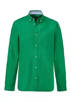 Рубашка на пуговицах классического кроя H.I.S, зеленый