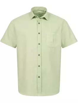 Рубашка на пуговицах классического кроя Indumentum, светло-зеленый